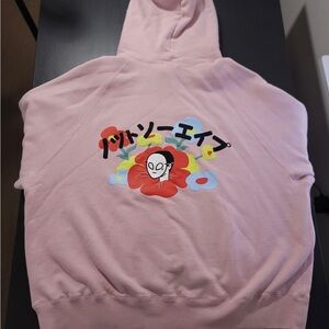 Not So Ape Hoodie Mens L Pink Pullover Sweatshirt Streetwear Japan